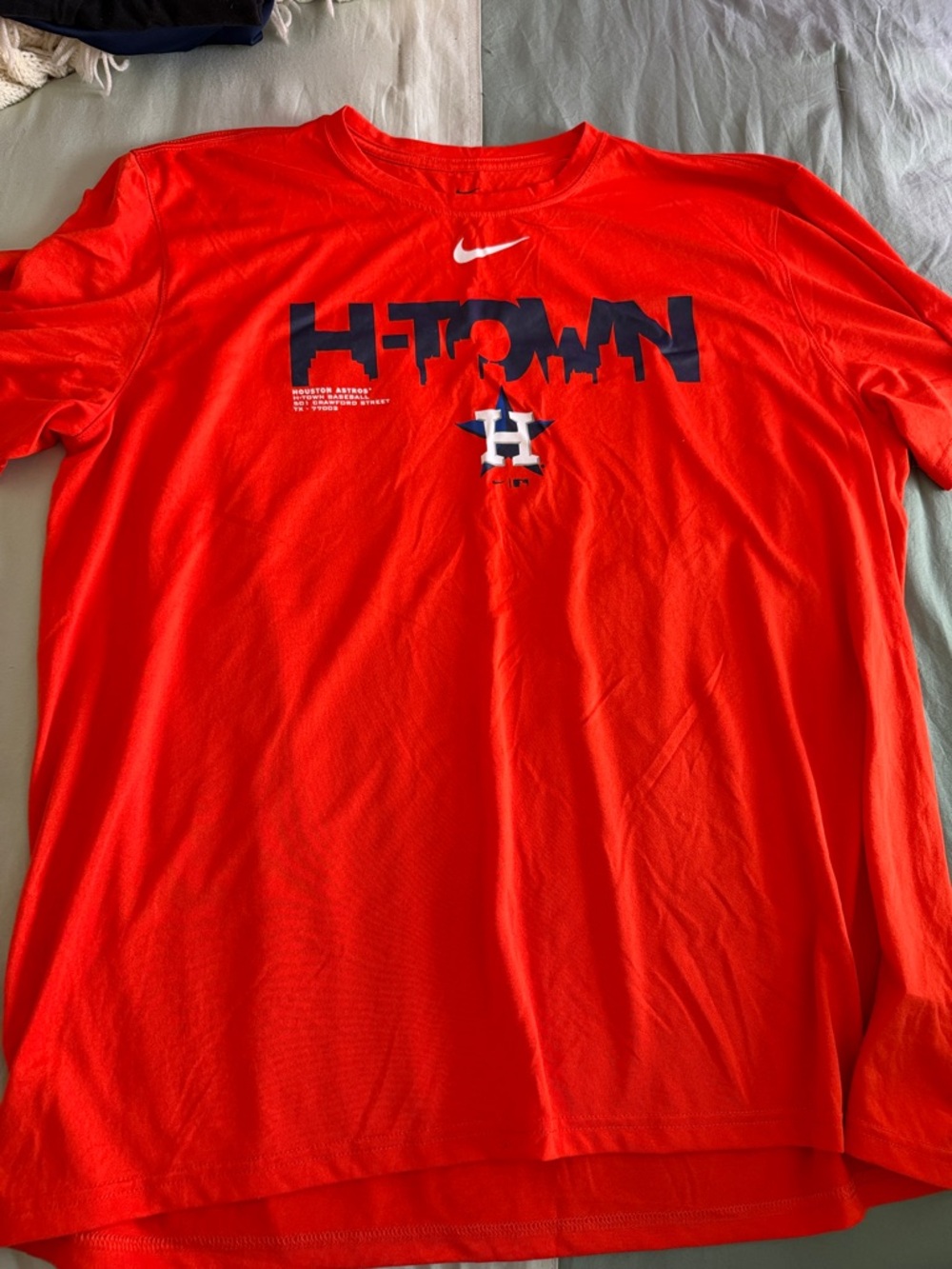 Nike Orange Houston H-Town Graphic Tee-worn once